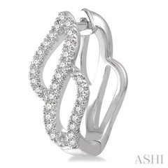 Diamond Fashion Hoop Earrings