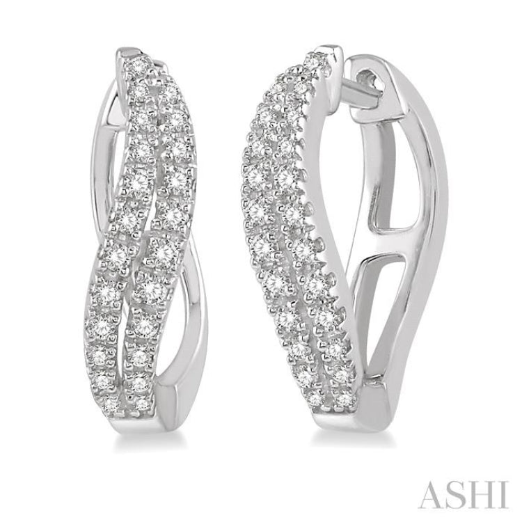 Diamond Fashion Hoop Earrings