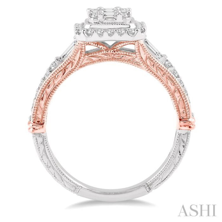 Halo Fusion Diamond Engagement Ring