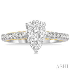 Pear Shape Lovebright Essential Diamond Engagement Ring