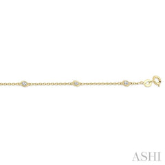 Rose Cut Diamond Station Chain Bracelet