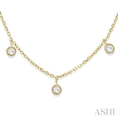 Rose Cut Diamond Station Necklace