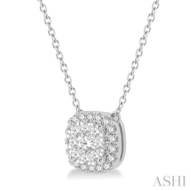 Cushion Shape Halo Lovebright Essential Diamond Necklace