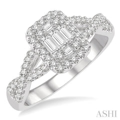 Halo Fusion Diamond Engagement Ring