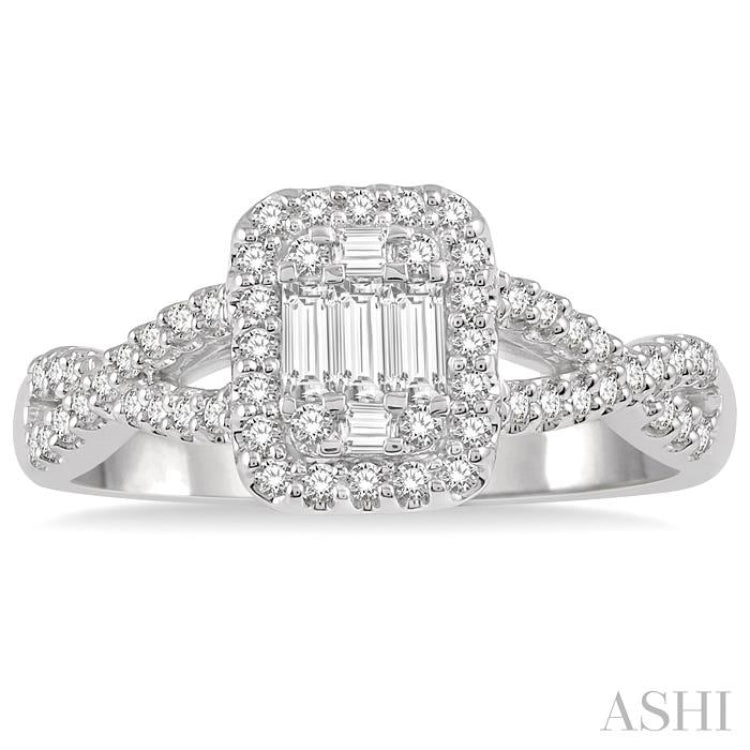 Halo Fusion Diamond Engagement Ring