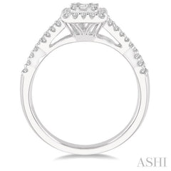 Halo Fusion Diamond Engagement Ring