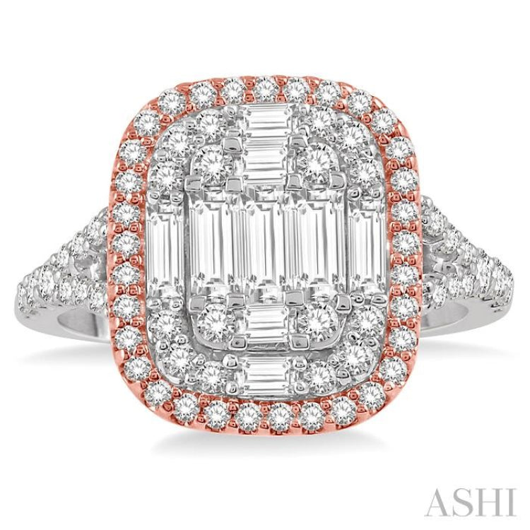 Halo Fusion Diamond Engagement Ring