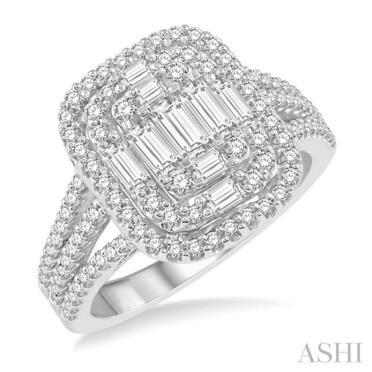 Halo Fusion Diamond Engagement Ring