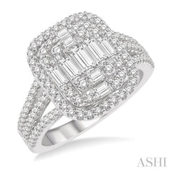 Halo Fusion Diamond Engagement Ring