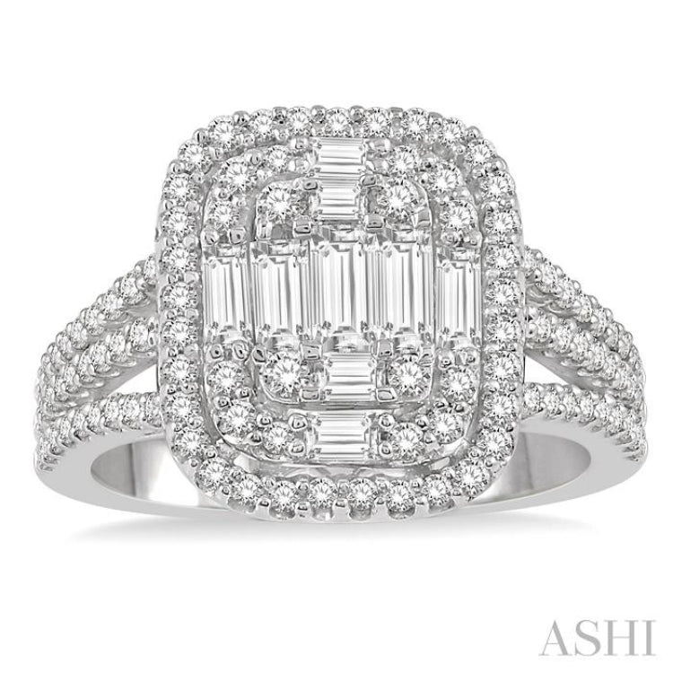 Halo Fusion Diamond Engagement Ring