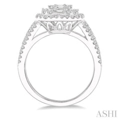 Halo Fusion Diamond Engagement Ring