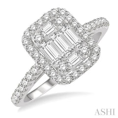 Halo Fusion Diamond Engagement Ring