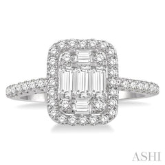 Halo Fusion Diamond Engagement Ring