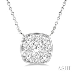 Cushion Shape Lovebright Essential Diamond Necklace