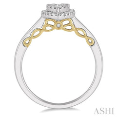 Pear Shape Halo Lovebright Essential Diamond Ring