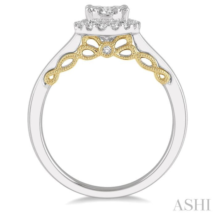 Oval Shape Halo Lovebright Essential Diamond Ring