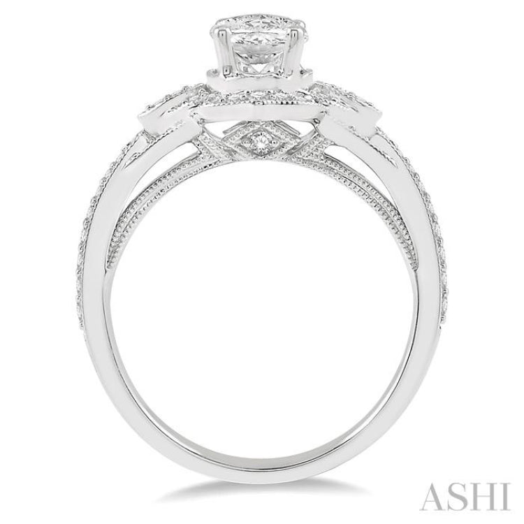 Oval Shape Semi-Mount Diamond Engagement Ring