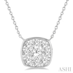 Cushion Shape Lovebright Essential Diamond Necklace