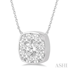 Cushion Shape Lovebright Essential Diamond Necklace