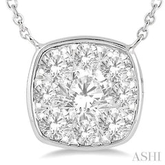 Cushion Shape Lovebright Essential Diamond Necklace