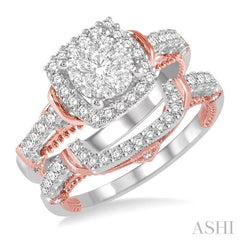 Halo Lovebright Diamond Wedding Set