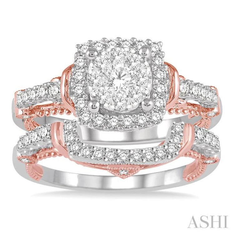 Halo Lovebright Diamond Wedding Set