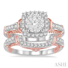 Halo Lovebright Diamond Wedding Set