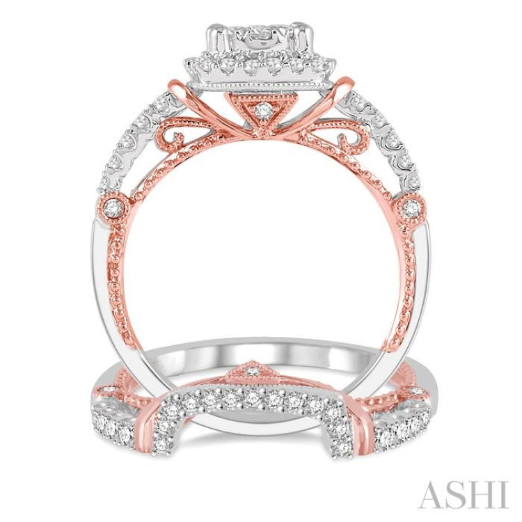 Halo Lovebright Diamond Wedding Set