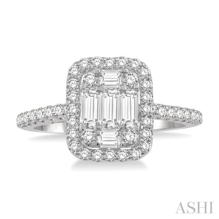 Halo Fusion Diamond Engagement Ring