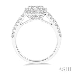 Halo Fusion Diamond Engagement Ring