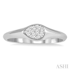 Pear Shape Lovebright Essential Diamond Signet Ring