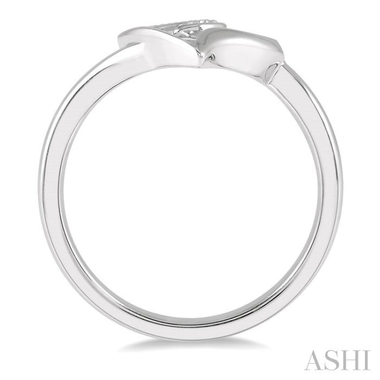 Silver Heart Shape Diamond Fashion Ring