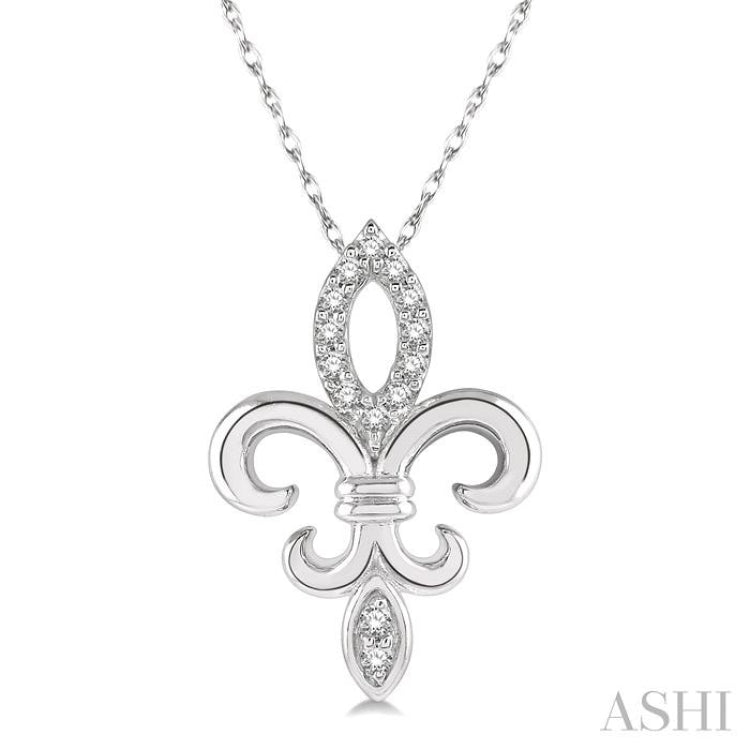 Fleur De Lis Diamond Pendant