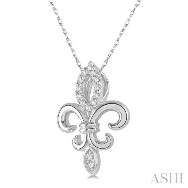 Fleur De Lis Diamond Pendant