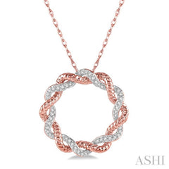 Twisted Circle Diamond Fashion Pendant