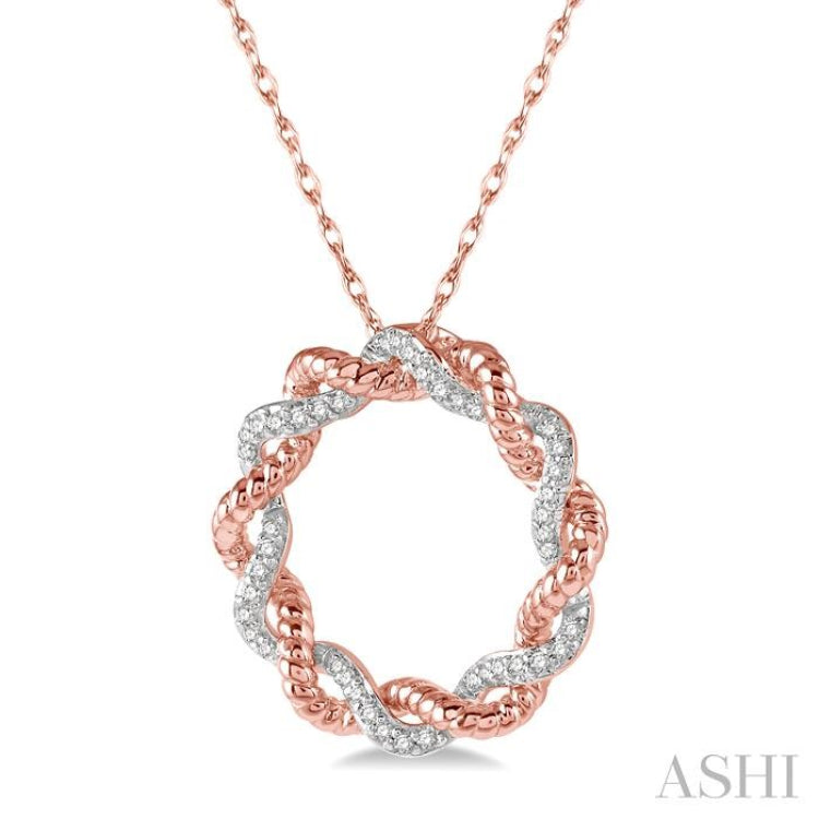 Twisted Circle Diamond Fashion Pendant