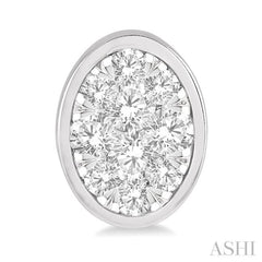 Oval Shape Lovebright Essential Diamond Stud Earrings