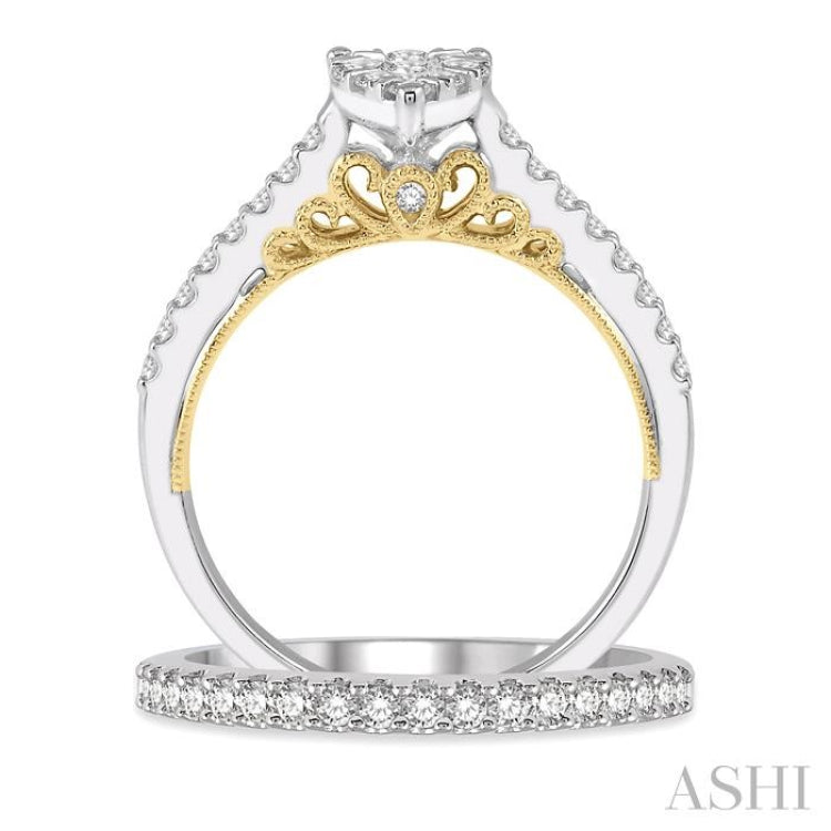 Pear Shape Lovebright Diamond Wedding Set