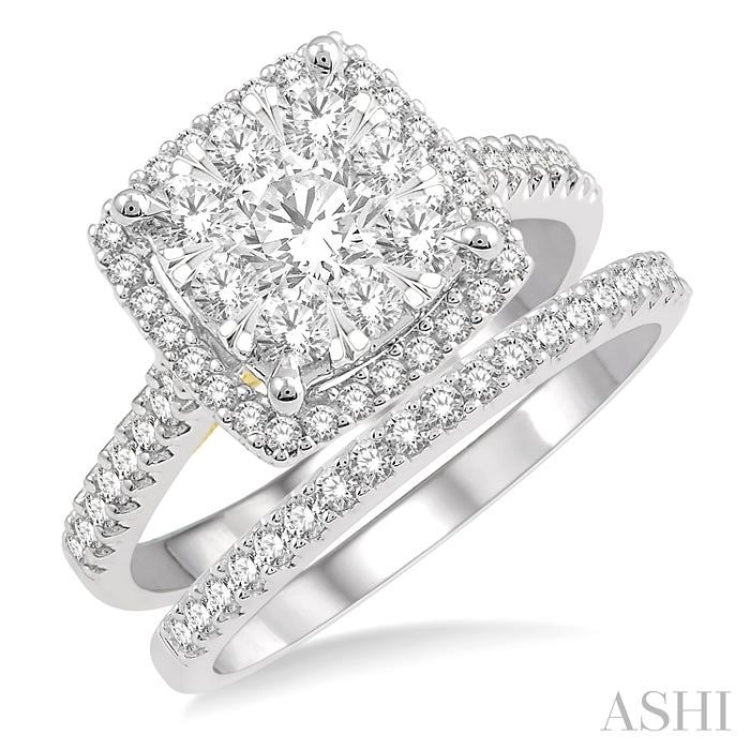 Halo Lovebright Diamond Wedding Set