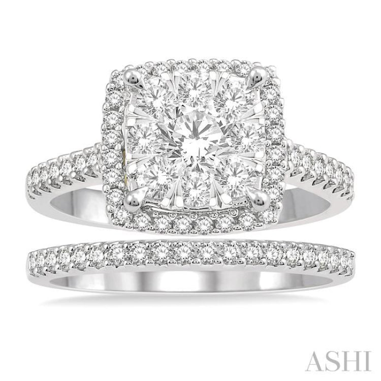 Halo Lovebright Diamond Wedding Set