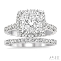 Halo Lovebright Diamond Wedding Set