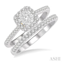 Halo Lovebright Diamond Wedding Set