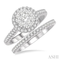 Halo Lovebright Diamond Wedding Set