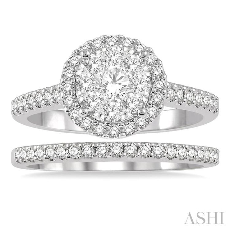 Halo Lovebright Diamond Wedding Set