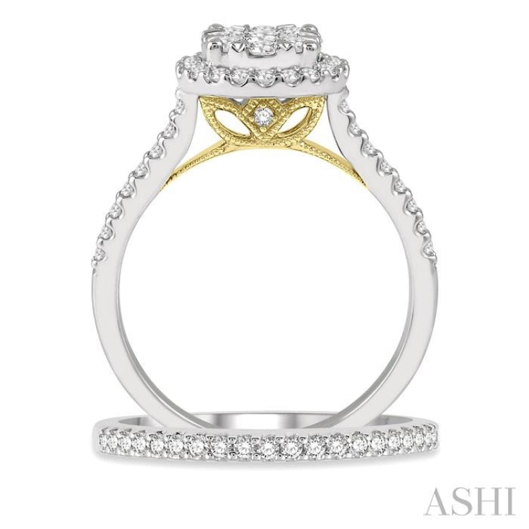 Halo Lovebright Diamond Wedding Set