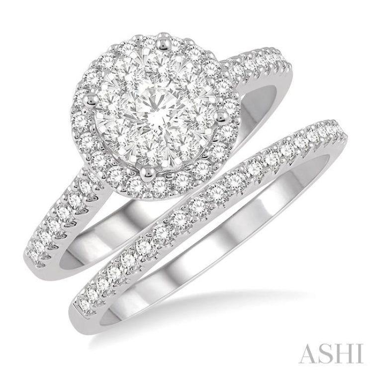 Halo Lovebright Diamond Wedding Set