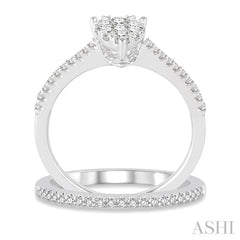 Pear Shape Lovebright Diamond Wedding Set