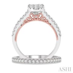 Oval Shape Lovebright Diamond Wedding Set