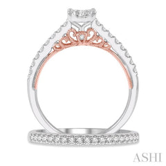 Oval Shape Lovebright Diamond Wedding Set