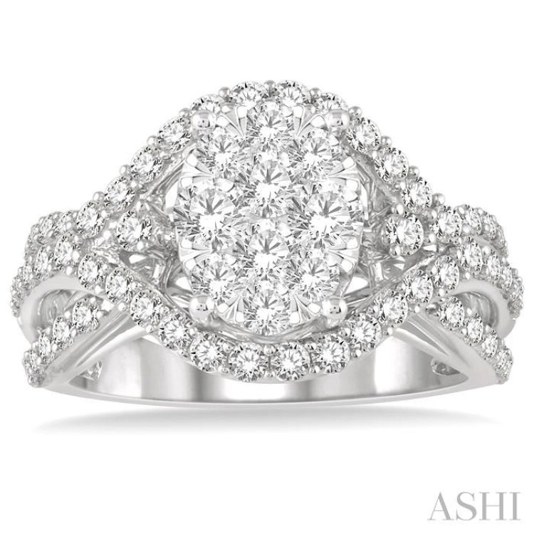 Oval Shape Lovebright Diamond Engagement Ring